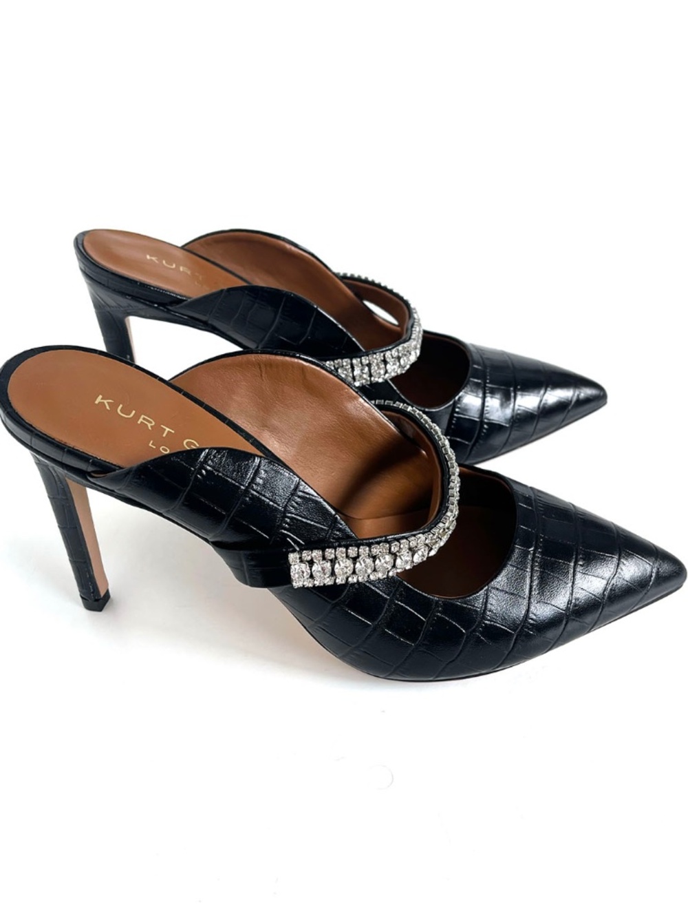 Kurt Geiger London "Duke" Crystal Strap Pointed Toe Mule Size: 6/36